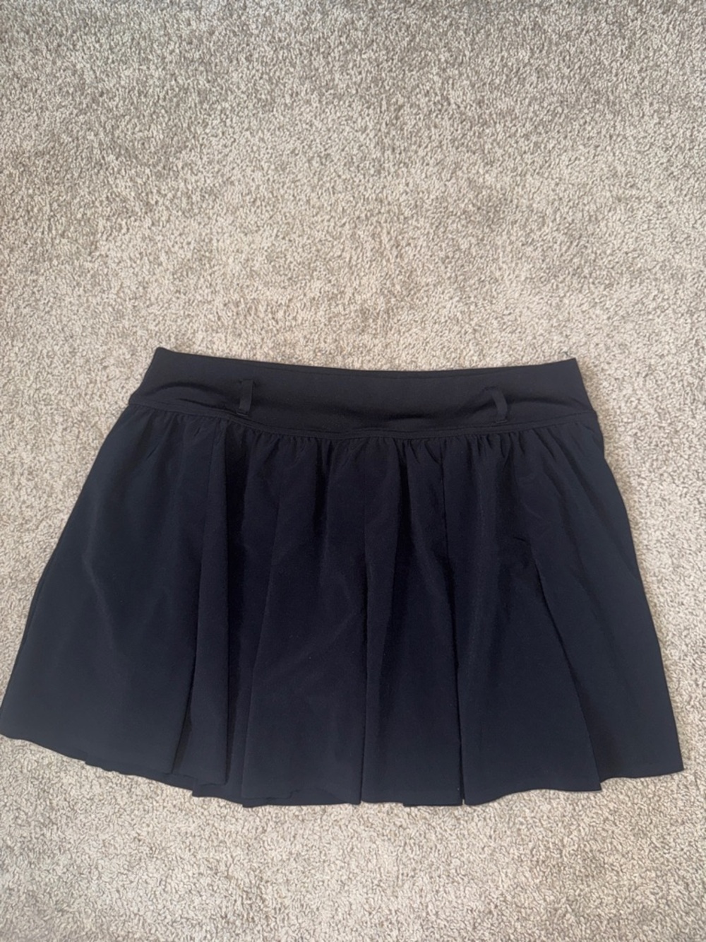 Women’s Black Circle Skirt with Elastic Waist